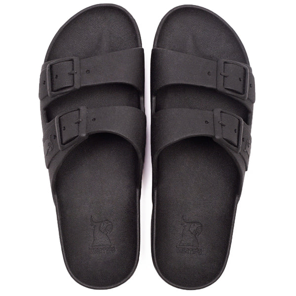 Semelle de sandales Cacatoès modèle Rio de Janeiro Black : élégante et robuste en noir, idéale pour ajouter confort et style à vos sandales.