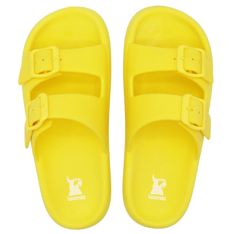 Sandales Cacatoes modèle Jessy Fluo Yellow : un design vibrant et dynamique avec une teinte jaune fluo, idéal pour un look estival lumineux et énergique.