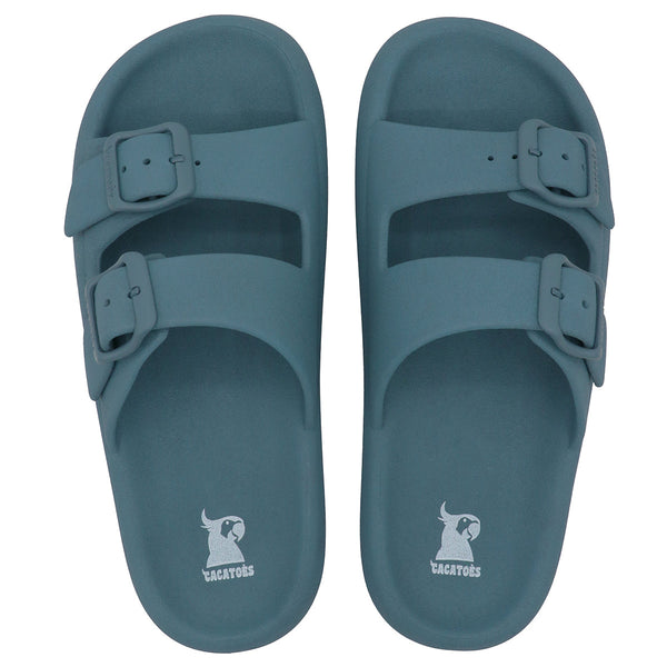 Sandales Cacatoes modèle Jessy Petrol Blue : un design tendance avec une teinte bleu pétrole profonde, parfaite pour un look chic et moderne.