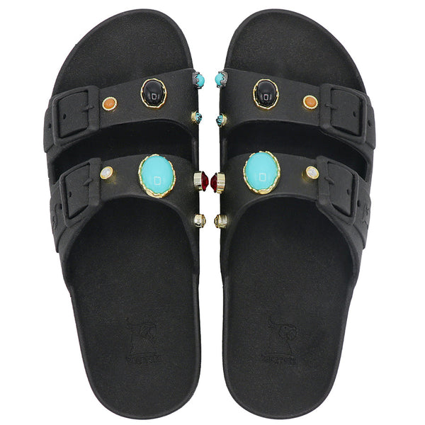 Sandales Cacatoès Joia Black – Élégance Intemporelle et Confort (Vue de Face)