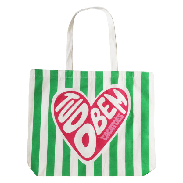 TOTE BAG HEART - GREEN