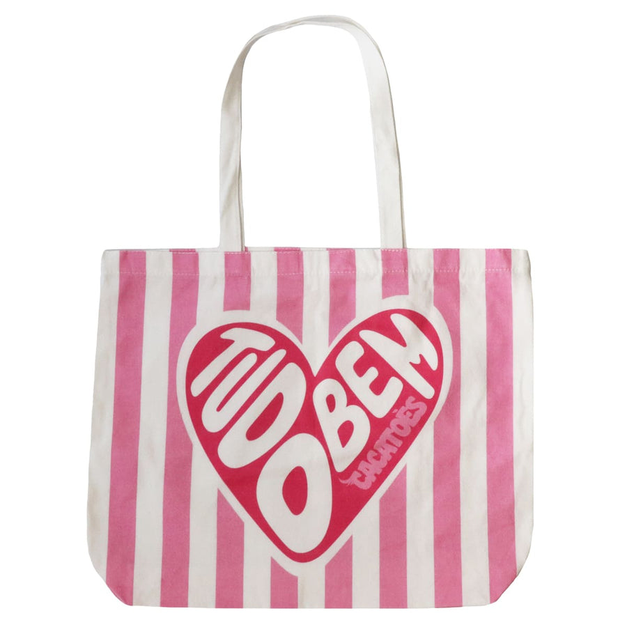 TOTE BAG HEART - PINK